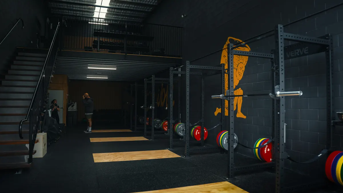 Prepared training zone waiting for booked members