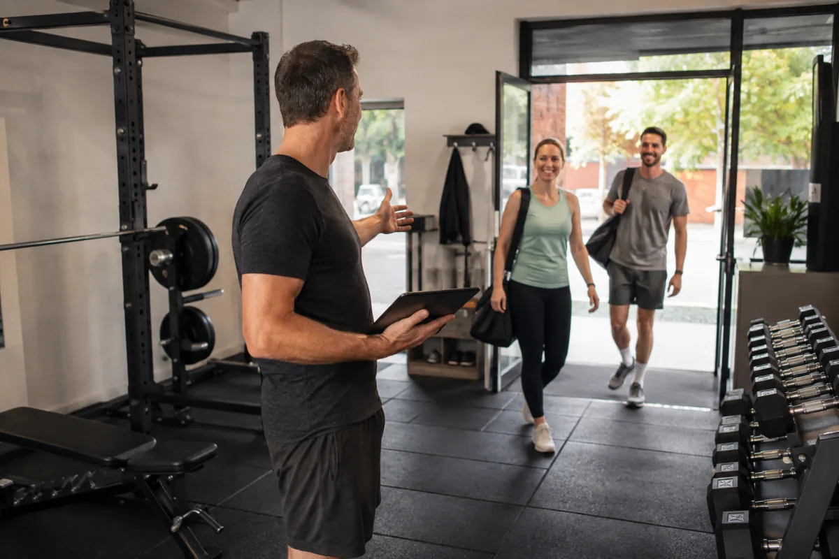 Owner managing a compact neighbourhood training studio